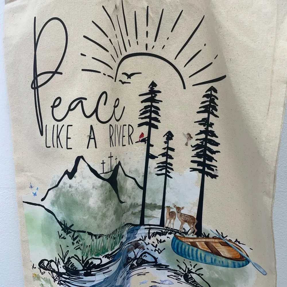 Peace Like a River Canvas Tote Bag